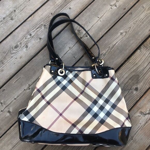 VINTAGE Burberry Purse BIG LOGO Brown - Picture 3 of 16